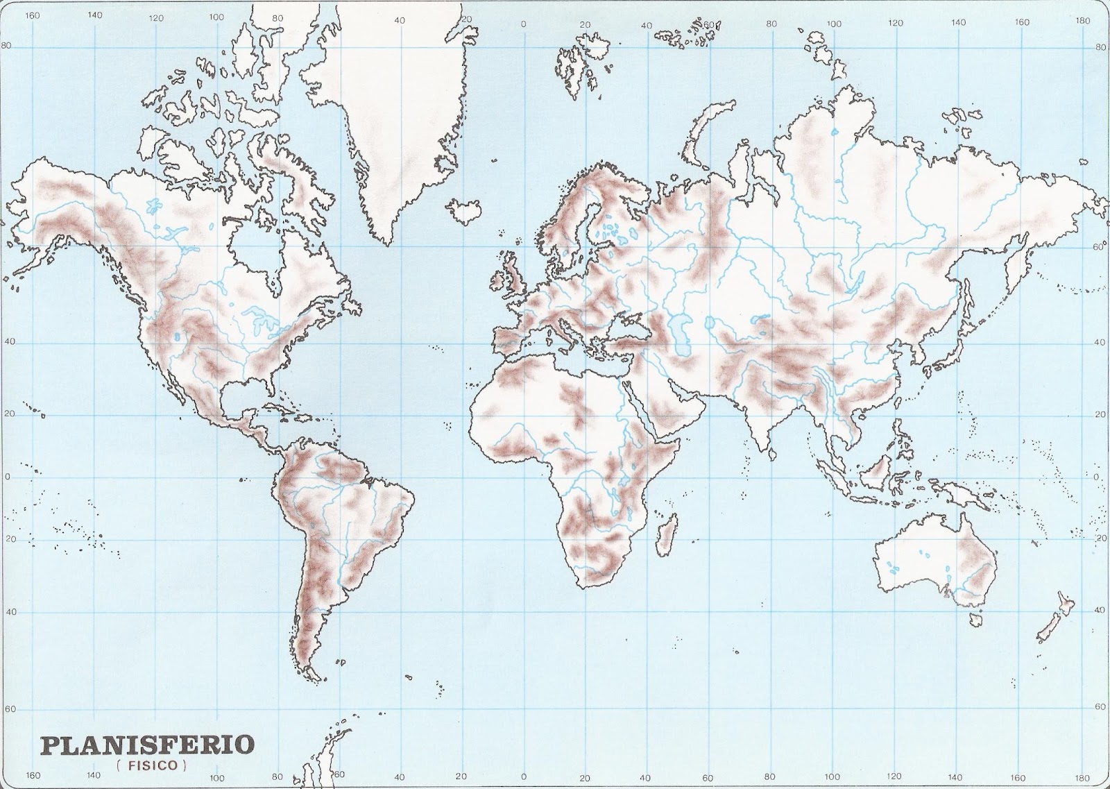 mapa físico mundial mudo Mapamundi, 100 mapas del mundo para imprimir y descargar gratis